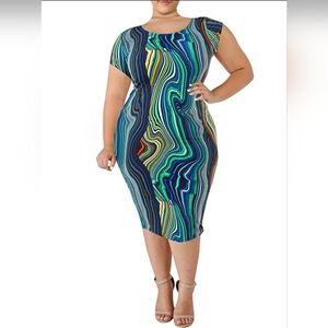 Multicolor Striped Women's Dress